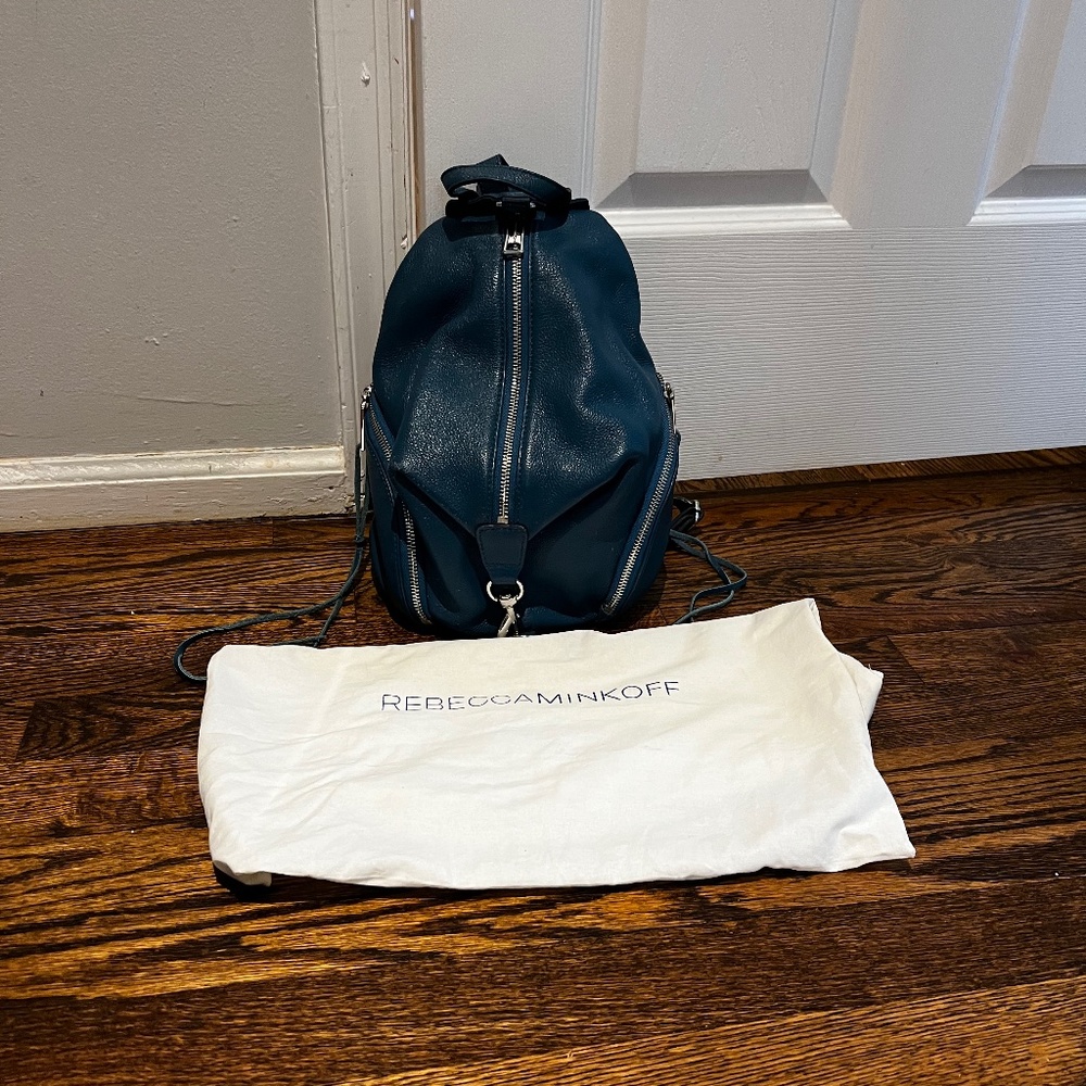 Rebecca Minkoff medium Julian backpack aqua blue
